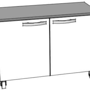 Meuble bas sur roulettes à porte(s) 40cm/60cm/80cm